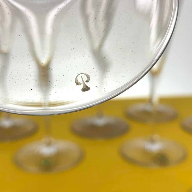 Vintage Crystal Flute Glasses from Peill, Germany, Set of 12 For Sale - Image 5 of 8