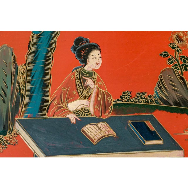 Antique Set of Four Chinese Lacquered Nesting Tables For Sale - Image 9 of 12