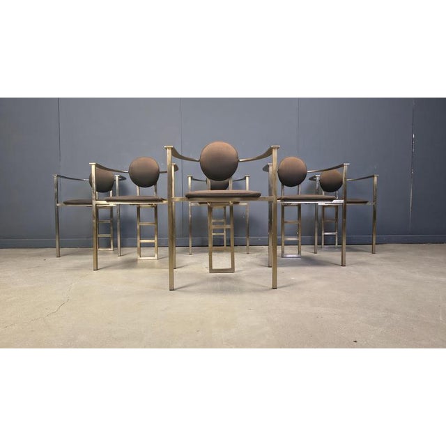 1980s Vintage Dining Chairs by Belgochrom, 1980s, Set of 6 For Sale - Image 5 of 15