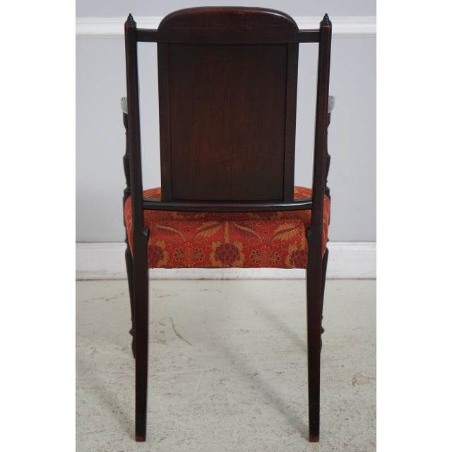 Pair Antique 19th Century English Sheraton Mahogany Armchairs For Sale - Image 4 of 18