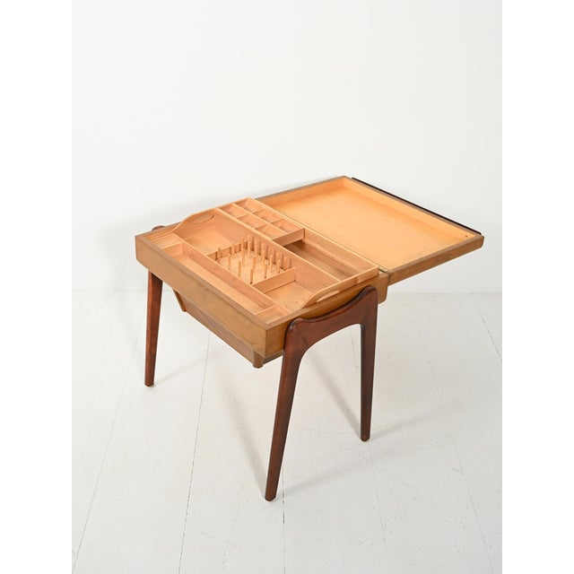 Scandinavian Teak and Oak Table, 1950s For Sale - Image 11 of 14