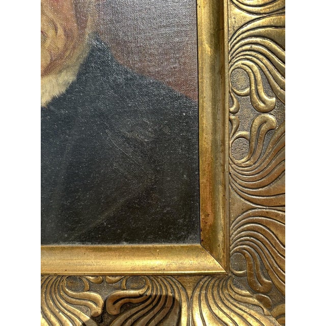 Heinrich Pforr, Portrait of a Gentleman with a White Beard, 1909, Oil on Canvas For Sale - Image 10 of 12