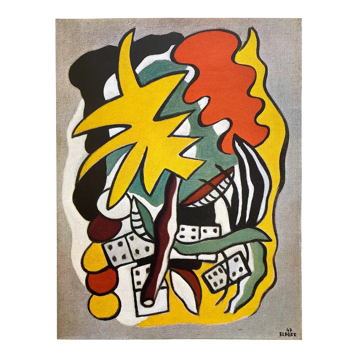 Fernand Leger、Composition、海外版超希少レゾネより Fernand Leger Vintage 1948 Lmtd Edtn French Fine Art Lithograph