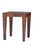 Vintage woven rattan side table featuring a classic Parsons-style silhouette in a dark brown finish. Constructed from...