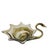Large Art Glass Swan Vase Green Brown Swirl Handblown Mid-Century Modern Sooner Glass For Sale In Austin - Image 6 of 16