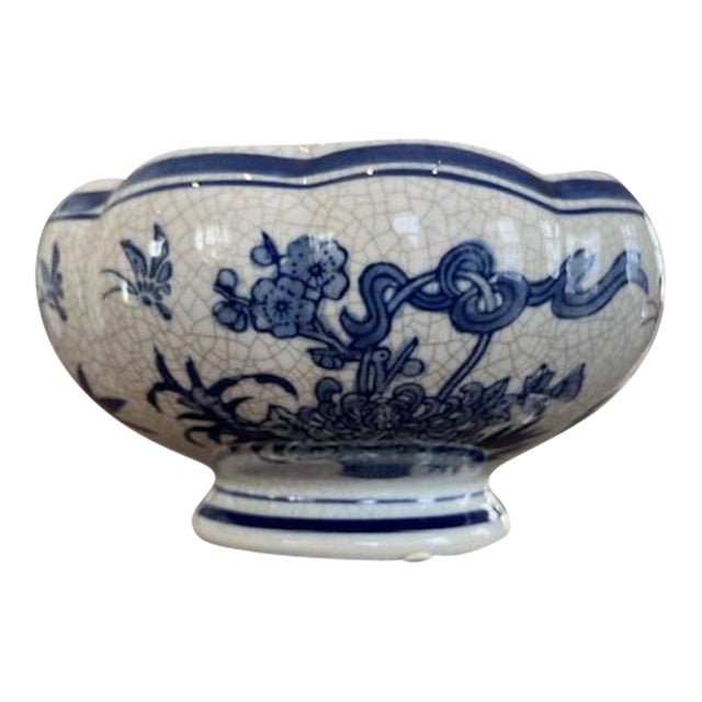 Chinese-Style Blue and White Porcelain Bowl For Sale