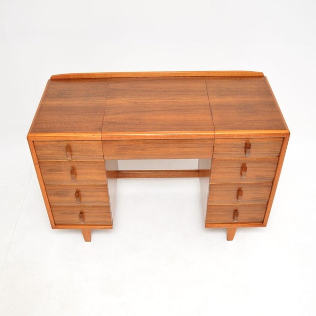 Vintage Walnut Dressing Table from Heals, 1950 For Sale - Image 9 of 16