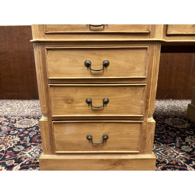 English Teak Wood Desk For Sale - Image 12 of 18