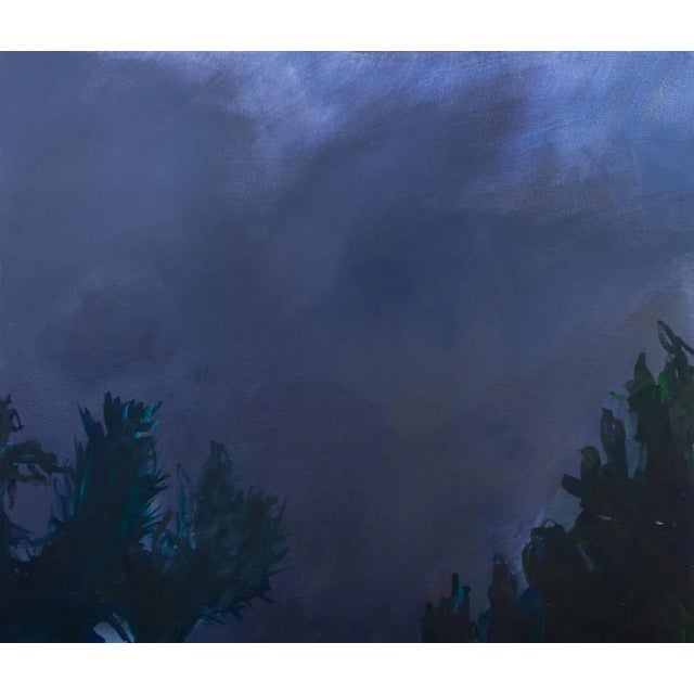 la nuit ' 2013 oil on canvas 70 w x 60 h cm signed on reverse by artist. Unique work. About the artist : katherine russell...