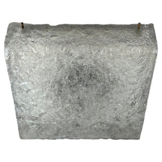 Ceiling Lamp in Ice Glass from Kaiser Leuchten, Germany, 1970s For Sale