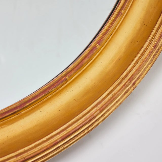 Late 20th Century Gilded Round Mirror For Sale In Los Angeles - Image 6 of 6