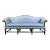 Blue Damask Chippendale Sofa, Circa 1880 For Sale