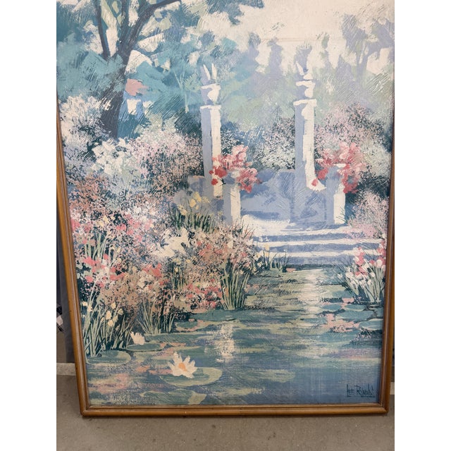 Large Lee Reynolds Pond Scenery Mid Century oil on canvas 34x47 Excellent condition 34in wide /47in Tall The large Lee...