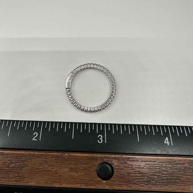 Natural Diamond Near Full Eternity Ring in 14kt White Gold - 0.50ctw, Size 7 For Sale - Image 4 of 5