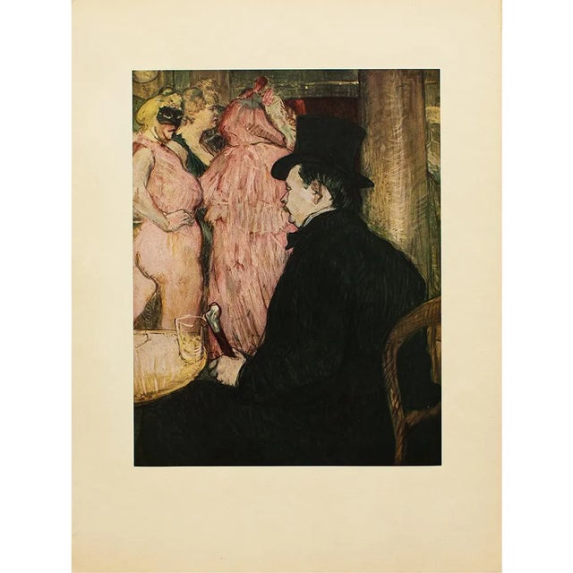 1950s After Toulouse-Lautrec "Maxime Dethomas at the Opera Ball" Vintage Full Color Impressionist Print For Sale