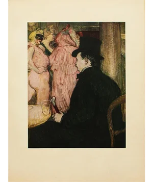 1950s After Toulouse-Lautrec "Maxime Dethomas at the Opera Ball" Vintage Full Color Impressionist Print