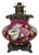 19th C. Oil Kerosene Lamp Base W/ Font Gone With the Wind Banquet Antique Victorian Morning Glories For Sale