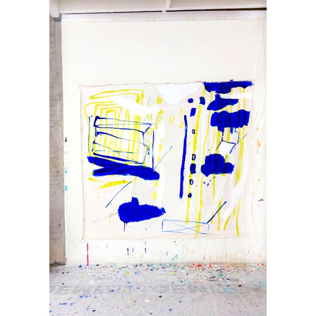 2020s Contemporary Abstract Acrylic on Canvas "Un Pas De Côté" by Macha Poynder For Sale - Image 5 of 6