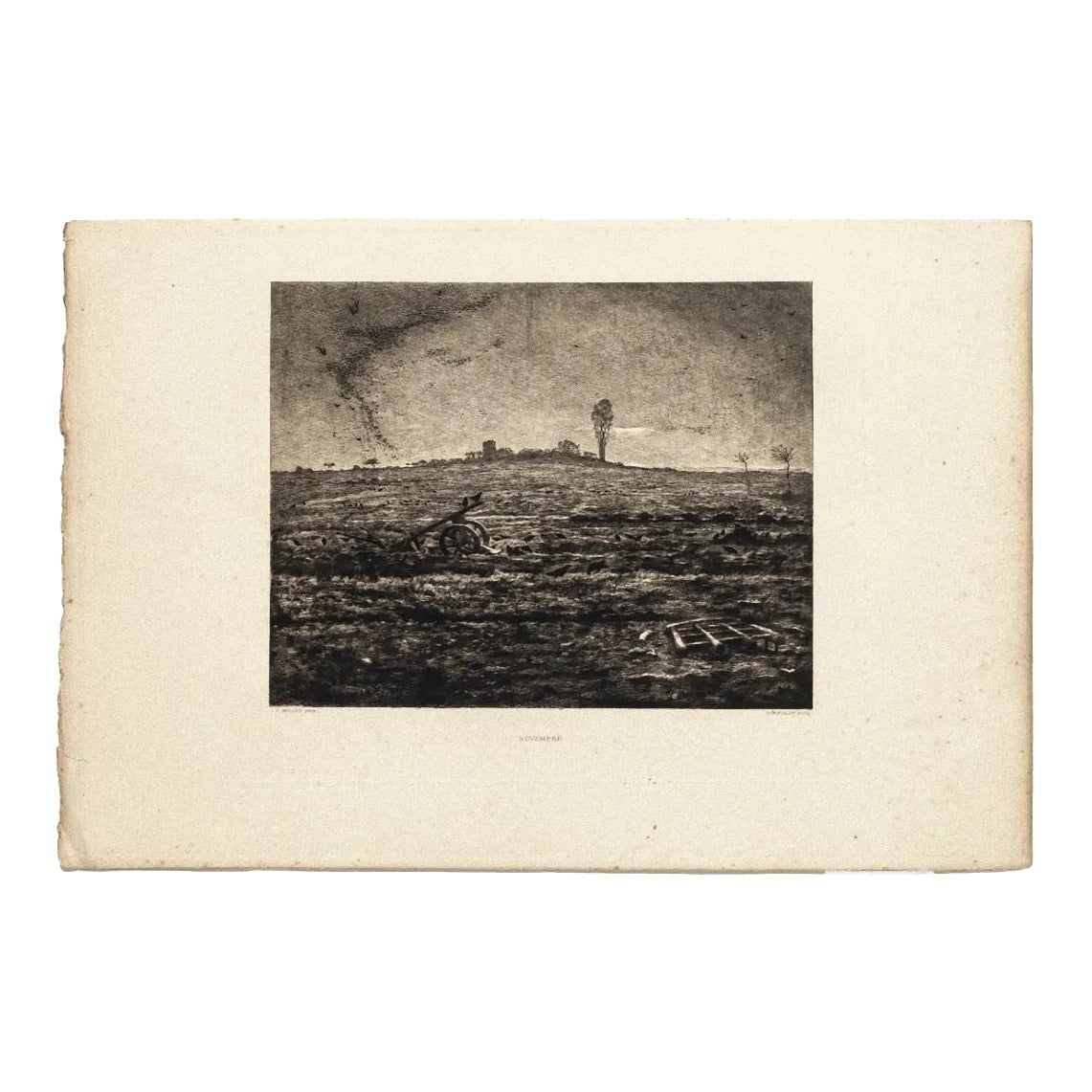 Marcel Roux after Jean François Millet, Novembre, Late 19th Century ...