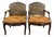 Late 19th Century Louis XV Style Fluted Carved Wooden Armchairs, Set of 2 For Sale