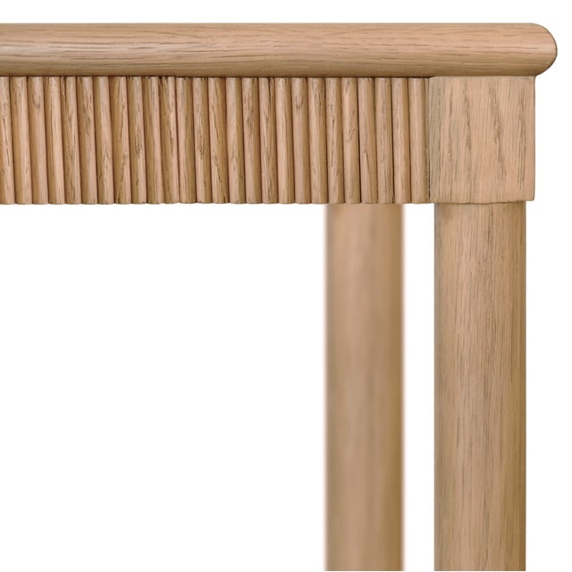 Matthew Izzo Home Dublin Natural Oak Bart Cart With Mirrored Top and Brass Detail For Sale In New York - Image 6 of 9