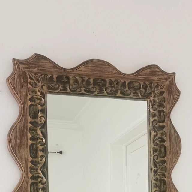 Mid Century Large Wall Mirror For Sale - Image 4 of 10