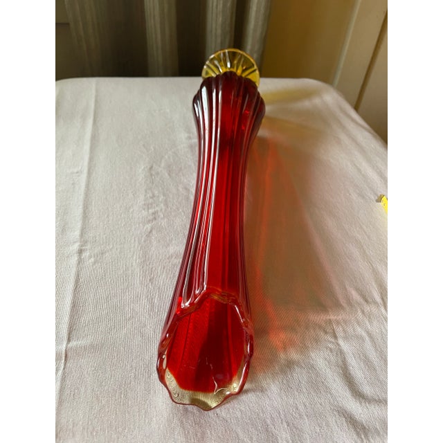 Mid-Century Modern 20th C. LE Smith Mid-Century Modern Swung Vase For Sale - Image 3 of 6