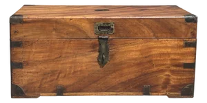 Fitted Interior Camphor Wood Campaign Trunk, 1860