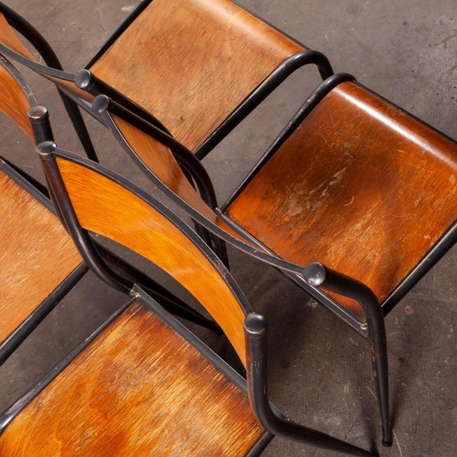 French Dining Chair with Grey Tapered Leg from Mullca, 1950s For Sale - Image 16 of 18