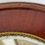 Fancy Antique Rounded Mirrored Plateau Gallery Tray Sitting Atop a Brass Inlaid Mahogany Platform For Sale - Image 4 of 9