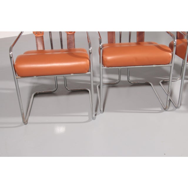 Italian Tucroma Chairs by Guido Faleschini for i4 Mariani, 1970s, Set of 4 For Sale - Image 11 of 14