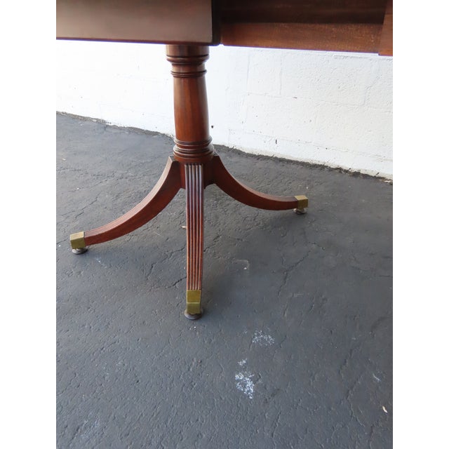Mahogany Inlay Dining Table With 2 Leaves 6564 For Sale In Miami - Image 6 of 18