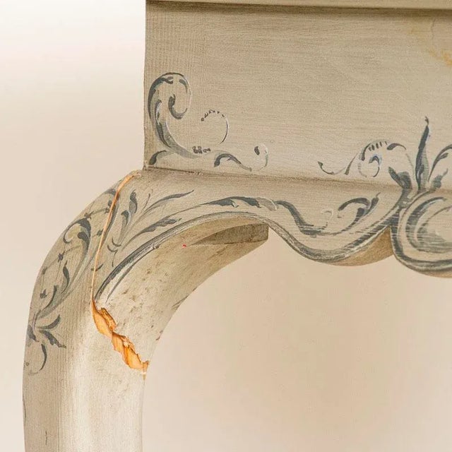 Antique Swedish Side Table Tea Table With Painted Finish For Sale - Image 10 of 13
