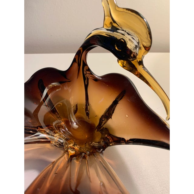 Mid 20th Century Mid 20th Century Vintage Murano Art Glass Swan Catchal For Sale - Image 5 of 7