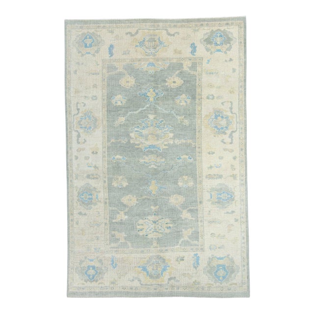 Turkish Oushak Rug 5'10" x 9' #18616 For Sale