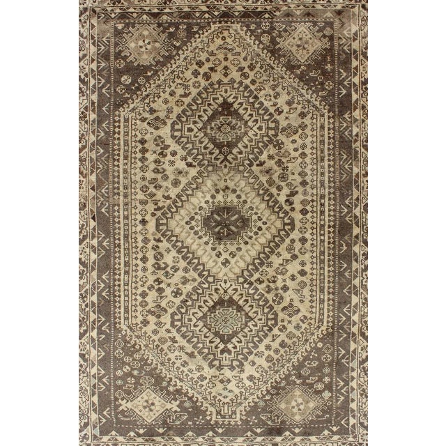 Tribal Keivan Woven Arts Vintage Persian Shiraz 5'2 X 7'9 For Sale - Image 3 of 13
