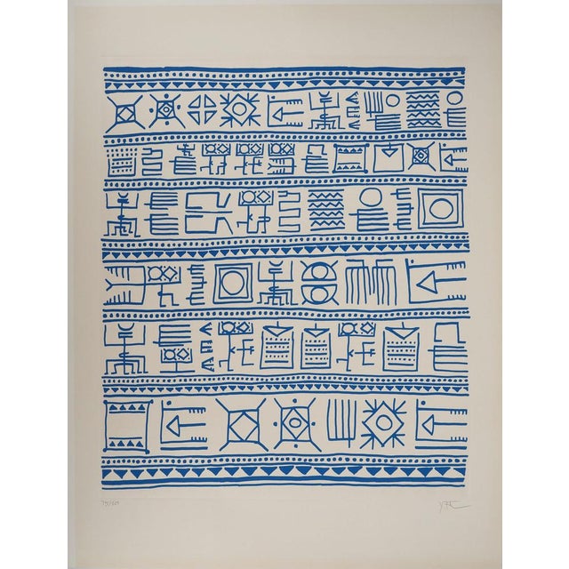 Blue Yona Friedman, Pictograms of Genesis (Blue), Original Screenprint For Sale - Image 8 of 8