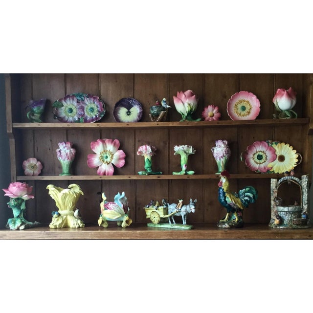 Green Majolica Frog Sitting on a Chair Jerome Massier, circa 1910 For Sale - Image 8 of 9