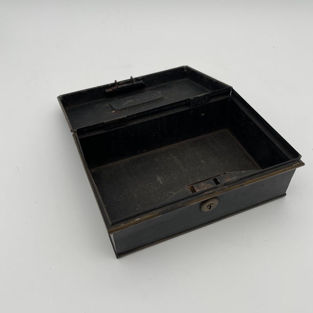 Victorian Late 19th Century Victorian Black & Gold Cash Box For Sale - Image 3 of 3