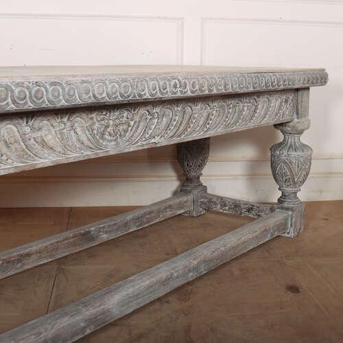 19th Century English Bleached Oak Centre Table For Sale - Image 6 of 10