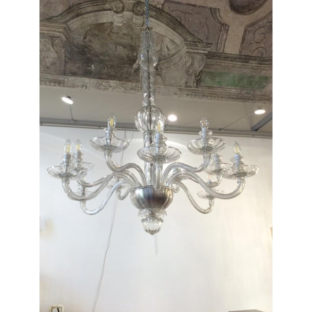 Murano Glass 12-Light Chandelier, 1930s For Sale - Image 3 of 13