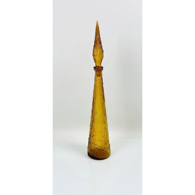 Orange Vintage Glass Empoli Decanter, 1960s For Sale - Image 8 of 11