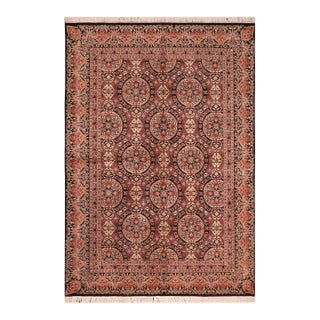 Boho Chic Pak-Persian Black/Rust Wool Rug - 6'0'' X 9'4'' For Sale