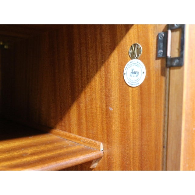 Mid Century Modern Vintage Walnut Double Armoire Wardrobe by Alfred Cox For Sale - Image 4 of 10