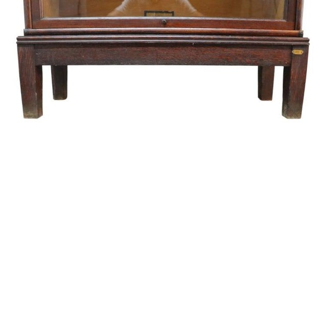Wood Globe Wernicke Arts & Crafts Mission Oak 5 Stack Barrister Bookcase C1920 For Sale - Image 7 of 13