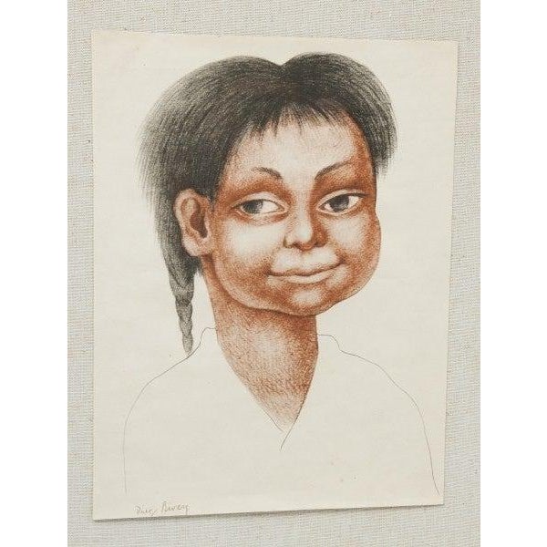 Pair framed vintage print of drawings by Diego Rivera For Sale - Image 10 of 11