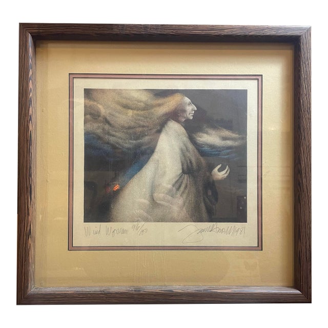 1980s Lithograph by Frank Howell Entitled “Wind Woman” Pencil Signed Numbered and Titled For Sale