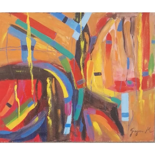 Joyful Composition - Acrylic on Plywood by M. Goeyens - 2019 2019 For Sale