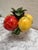 1980s Vintage Italian Pottery Ceramic Fruit Basket Candleholder. For Sale - Image 5 of 9