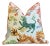 Custom-tailored pillow in designer chinoiserie Himalaya dragon printed cotton fabric depicting beautiful colorful bold...